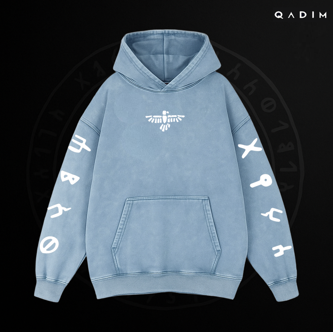 7 Eagles Washed Hoodie - QADIM