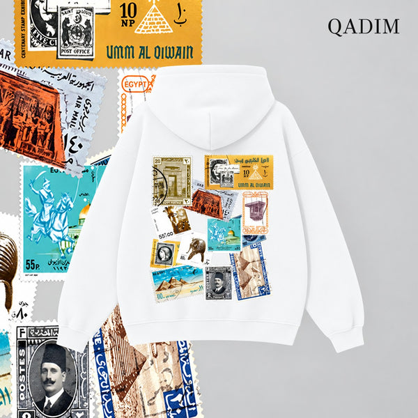 QADIM Tawabie Relaxed Hoodie – White