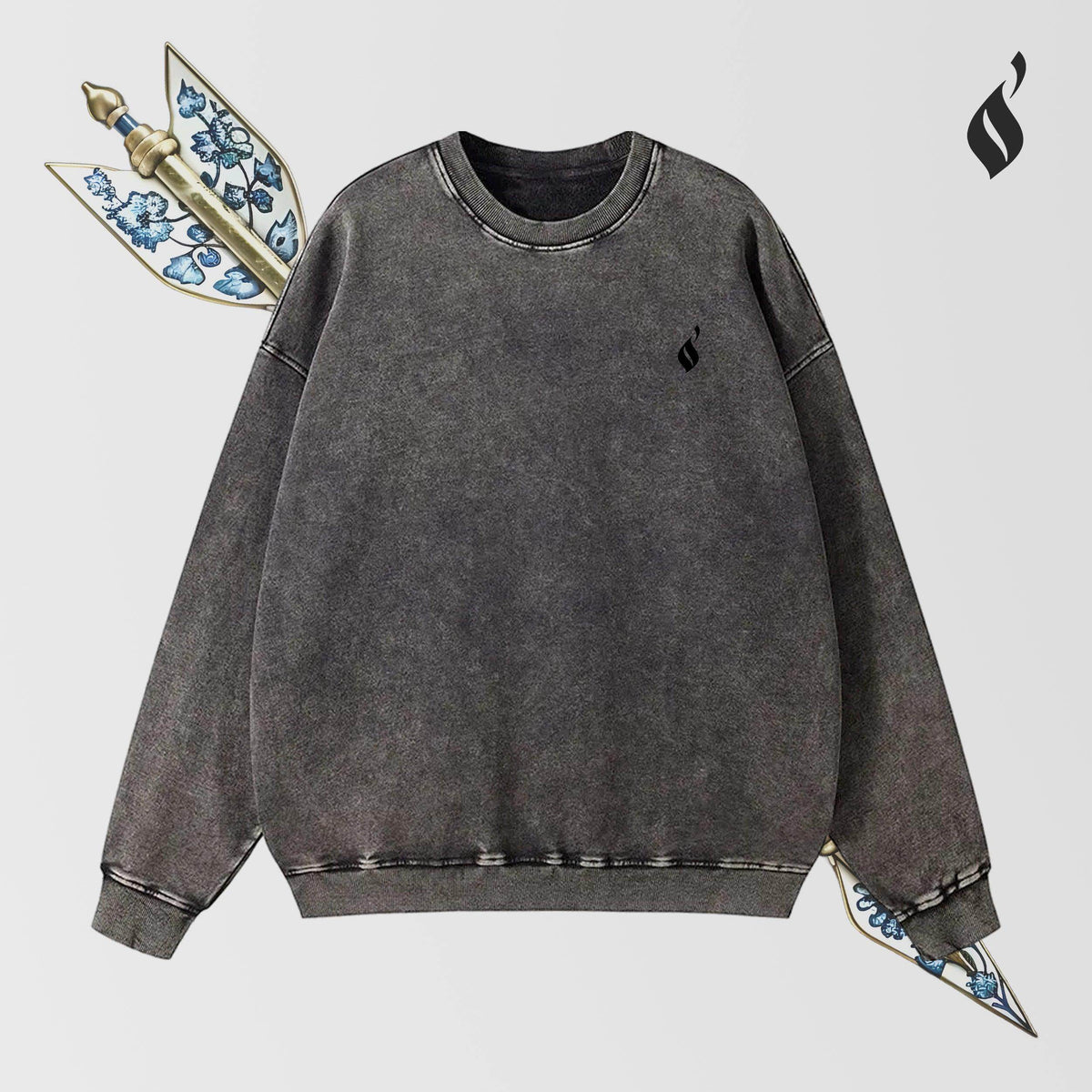 Sahm Washed Sweatshirt - QADIM