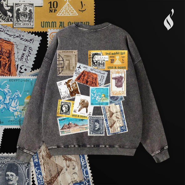 Tawabie Washed Sweatshirt - QADIM