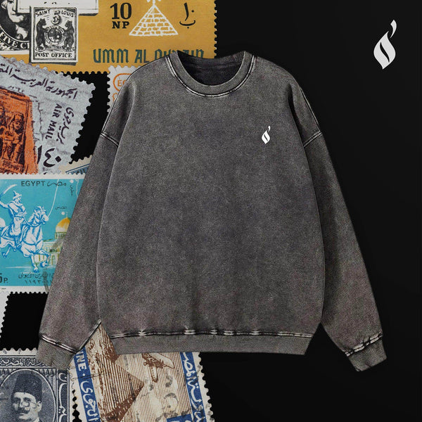 Tawabie Washed Sweatshirt - QADIM