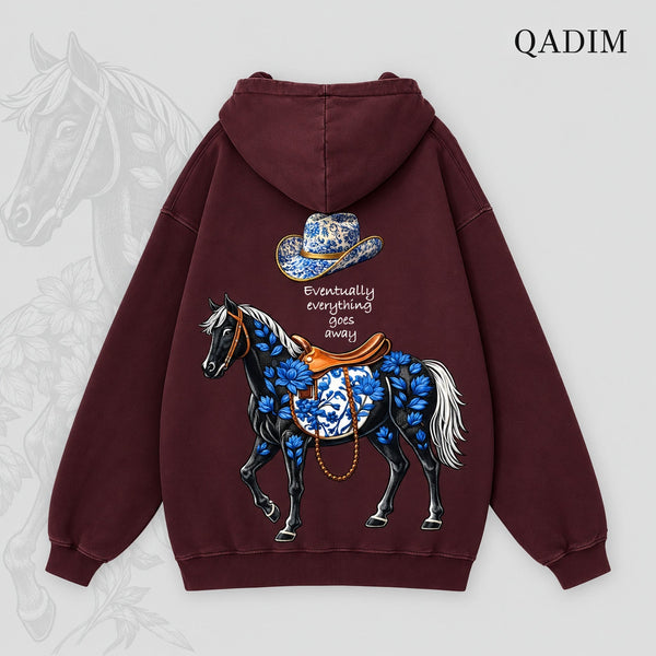 QADIM Safar Relaxed Hoodie – Burgundy