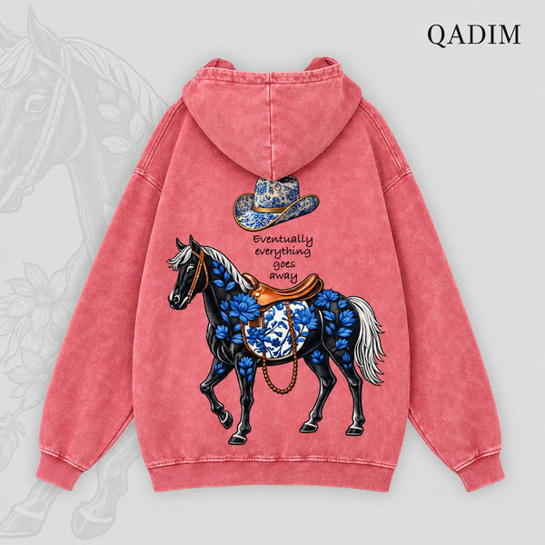 QADIM Safar Washed Hoodie – Rose