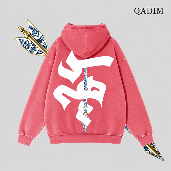 QADIM Sahm Washed Hoodie – Rose